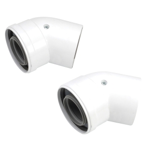Worcester Bosch 45 Degree Boiler Flue Bend 60Mm/100Mm 2 Pack 7716191085