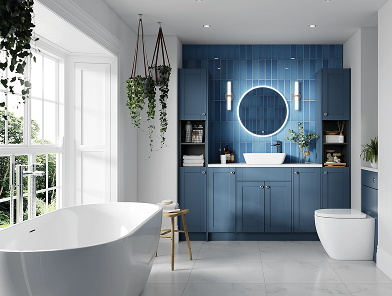 blue bathroom